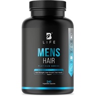 Men's Hair Supplement with Biotin, Selenium, Zinc, Collagen, Vitamins A, C, E, B5 and D3 | 240 Caps 