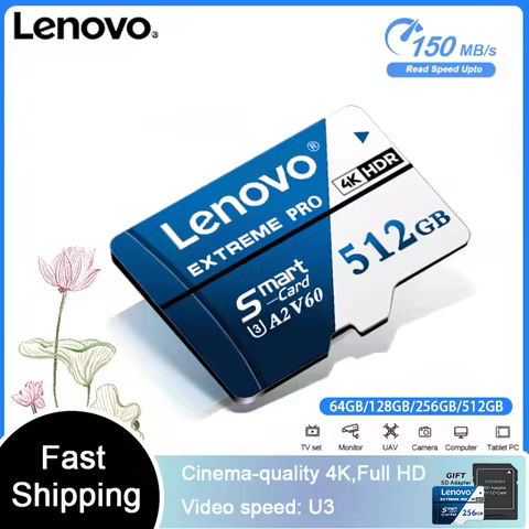 Lenovo HIGH ENDURANCE microSD Card 512GB 64GB 128GB 256GB Memory Card TF Card Full HD 4K For Home Se