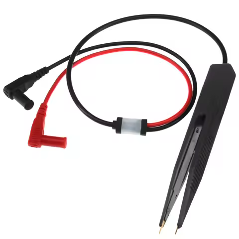 SMD SMT Chip Test Clip Lead Probe Digital Multimeter Meter Tweezer Capacitor Resistance tweezers for