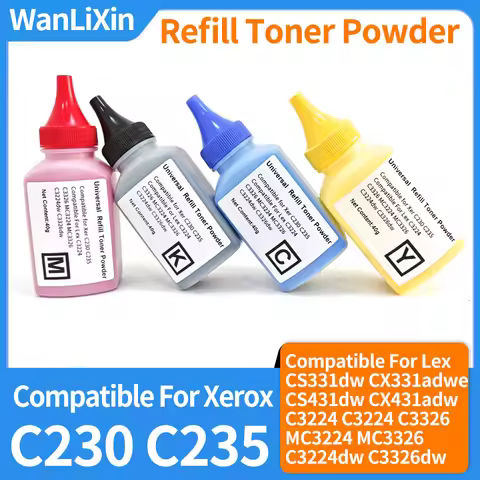 40g C235 Refill Toner Powder Compatible for Xerox C320 For Lexmark CS331dw CX331adwe CS431dw CX431ad