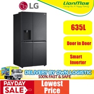 LG 635L Smart Inverter Refridgerator GC-J257SQNW Side-by-Side Fridge Peti Sejuk