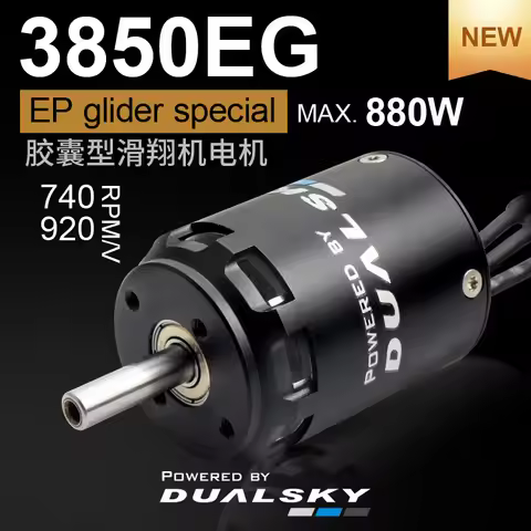 Dualsky xm3850eg 3850EG RC brushless motor with Dimensional instruction manual and heat shrink tubin