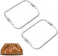 Pack of 2 Bag Frame Closures, Bag Hangers Metal for Sewing U-Shaped Aluminium Purse Frame Bag Closur
