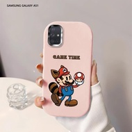 Softcase For Samsung Galaxy A71 A51 A31 A21S A11 M11 Game Mario Back Cover Case Soft Original Liquid