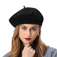 French Beret-Classic Wool Beret Solid Color Womens Beret Cap Hat