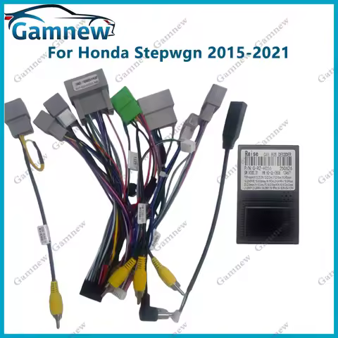 Car 16PIN Android Wire Harness Adapter Canbus Box Decoder For Honda Stepwgn 2015-2021 Support 360 Ca