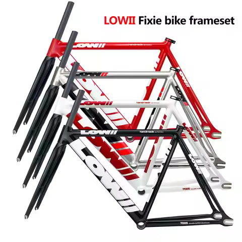 LOWII 700C Fixed Gear Bicycle Frameset 53/55cm/57cm Aluminum Alloy Track Fixie Bicycle Single Speed 