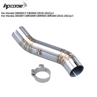 For Honda CB400 CBR400 CB500F CB500X CBR500 CBR500R 2016 - 2022 Motorcycle Exhaust Escape Moto mid L