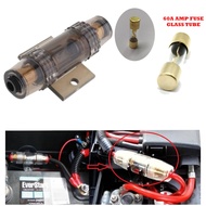 Car Fuse Box Power Amp Audio 60 A Inline AGU Fuse Holder Fits 4 8 10 Gauge Wire amplifier