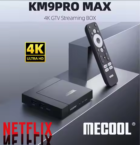 2025 MECOOL KM9 PRO MAX Android TV Box Realtek1325-B 2GB 32GB 4K HDR Android 12 2T2R WIFI5 Google Ce