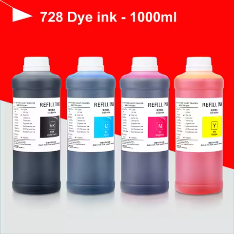 1000ml Refill dye ink for HP 728 728xl Dye Ink Bottle High Quality Ink For HP DesignJet T730 T830 Pr