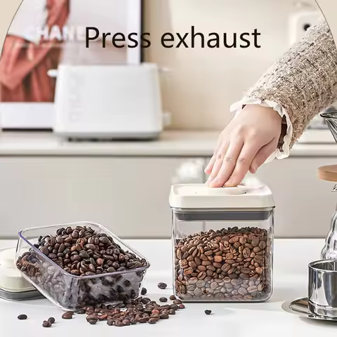Coffee Bean Sealed Can Press Extraction Sealed Container Airtight Containers For Food Food Grade Hea