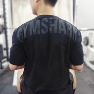 New style In Stock Gymshark Power Mens Short-sleeved Elastic Round Neck Fitness Sweat Suit