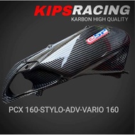 TUTUP FILTER PCX 160 CARBON GLOSY K1Z▪️tutup filter PCX 160 carbon blue / tutup filter Vario 160 car