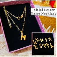 10k Pure Gold Initial Letter Name Necklace