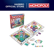 Monopoly Junior Board Game 2-Sided Gameboard 2 Games in 1 Monopoly Game for Younger Kids Ages 4 and