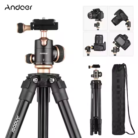 Andoer Q160SA Tripods Camera Tripod with Panoramic Ballhead Tripod for DSLR Digital Cameras Camcorde