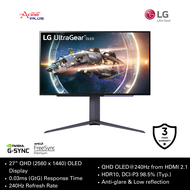 (AONE PLUS SS2) LG 27” UltraGear™ 27GR95QE QHD OLED Gaming Monitor