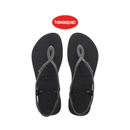HAVAIANAS รองเท้าแตะผู้หญิง Luna Premium Sandals BLACK/DARK GREY 41461304057F_C3BKGY