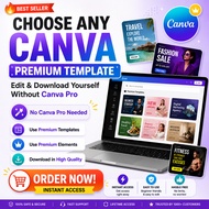 Canva Premium Template Access | Edit & Download Any Pro Template Without Canva Pro | Instant Access
