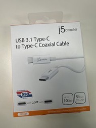 j5create USB 3.1 Type-C to Type-C 同軸電纜
