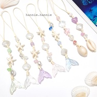 BLUE SEA - Starfish fish tail keychain, phone, camera, gift lanyard (Land/Purple/Blue)