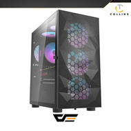 DarkFlash DLM21 Mesh Luxury Gaming Case | White Mint Pink Black | MATX Tempered Glass | Good Airflow