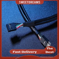 USB 2.0 9 Pin Male To 9 Pin Female Extension Cable Card 50CM/1.64FT Cable Extender 9pin USB Header H