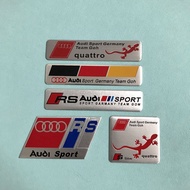 Audi Metal Car Body Nameplate Sticker Auto Rear Emblem Badge Trunk Scratch Blocking Decal for Audi Quattro Sline Allroad A3 A4 A5 A6 A7 A8 Q2 Q3 Q5 Q7 Q8 TT Accessories