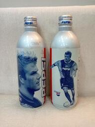 日本 2003 百事可樂 500ml 500毫升 大衛 貝克漢 紀念瓶 子彈瓶 鋁瓶 滿罐 兩瓶一組