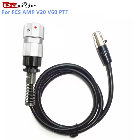 For FCS AMP Tactical Headset V20 V60 PTT Connects Cable Adaptor,Connector Standard KN6 to Harris TRI