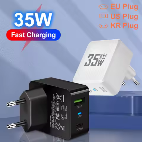 35W GaN USB Type C Charger Tablet Fast Charger QC3.0 PD3.0 Charge Adaper For Iphone 15 Xiaomi Poco F
