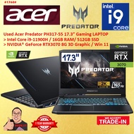 #1768 Used i9 ACER PREDATOR HELIOS PH317-55 Performance Gaming Laptop Intel i9 11900H RTX3070 8G 16G