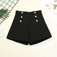 (JANUARY BRAND) SMLXL2XL Women's High Waist Short pants女装高腰短裤罗马弹力面料后腰伸缩裤头-JN5709