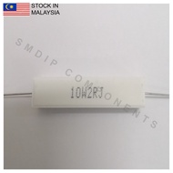 2PCS 2R ±5% 10W, Axial Lead Through Hole Wirewound Cement Resistor (10W2RJ)