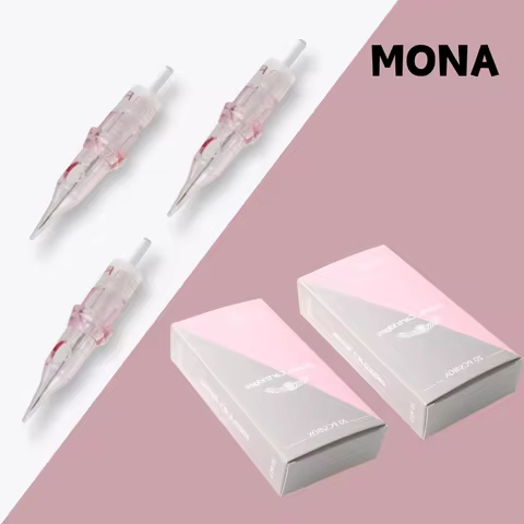 20PCS Disposable Semi Permanent Makeup Tattoo Cartridge Needle #10 0.3mm RS Round Liner 1201RL 1003R