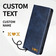 DIY Customized Smartphone Case With Blue Nappa Leather, Personalized Embossed Name/Symbol/Letter, Fl