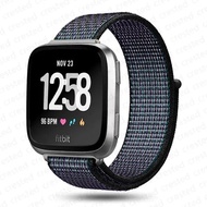 สายห่วงไนลอนสำหรับ Fitbit Sense 2/Fitbit Sense/Fitbit Versa 4 /Fitbit Versa 3วงผ้าไนลอนเนื้อนุ่มระบา