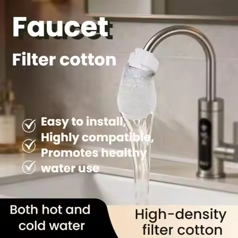 10/20/50Pcs Universal Faucet Filter Cotton Anti-splash Thickened Faucet Filter with T-strap Tap Wate