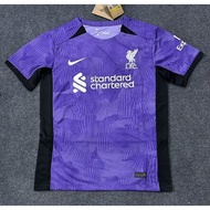 [Fan version football jersey] 23-24 Liverpool 2 away purple jersey Fan version football training casual sports jersey can be customized