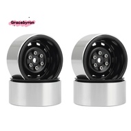 4PCS 1.9Inch Metal Beadlock Wheel Hub Rim for 1/10 RC Crawler Car Black