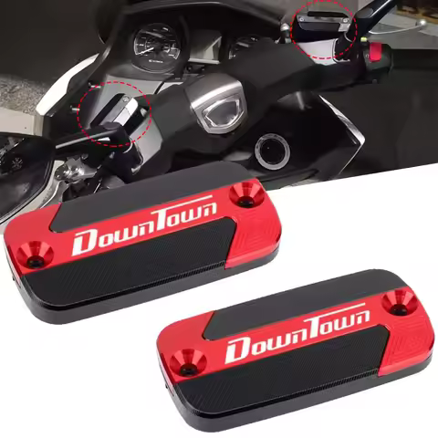 Motorcycle CNC Front Brake Reservoir Fluid Tank Oil Cup Cover For KYMCO DOWNTOWN 125i 200i 300i 350i
