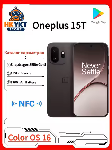 OnePlus 15T Unlocked Network Snapdragon 8 Elite Gen 5 Screen 6.32 Inch AMOLED 165HZ Battery 7500mAh