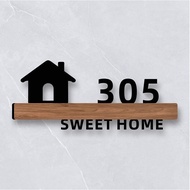 Acrylic hollow 3D warm entrance sign HDB Unit Customised Unit Sign door sign  door unit number house