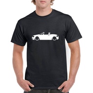 TT Mk1 roof down outline silhouette 100% Cotton Round Neck T-Shirt mens (1pcs) V5YJ