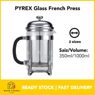 French Press PYREX Glass Coffee Maker Portable Heat Resistant Glass Tea Pot Filter Coffee Pot Glass 
