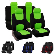 9PCS / 5-seater car seat cover-WIRA / SAGA OLD / ISWARA / SAGA BLM / FLX / WAJA / MYVI OLD / MYVI LAGI BEST / AXIA SE / AXIA G (full set) seat cover front and rear fully enclosed Sarung Kusyen Kereta
