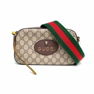 Gucci古馳 NeoVintage虎頭相機包烏木色金扣肩背包