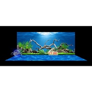 3d painting. stickers for aquariums, arowana fish tanks (back painting)