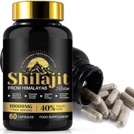Shilajit Asli Himalaya Resin Shilajit Organik Shilajit Himalaya Tulen dengan Asid Fulvik dan 85+ Uns